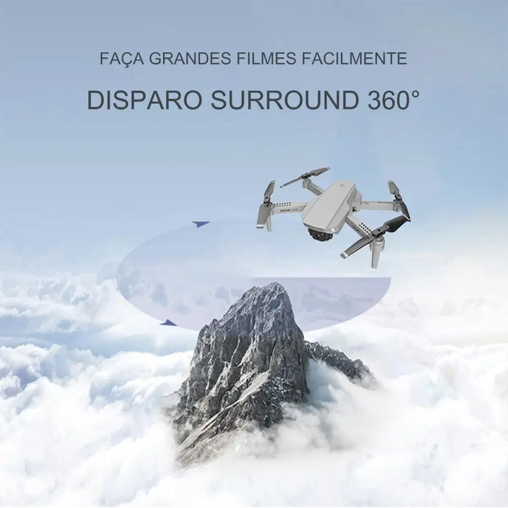 Drone Profissional E88 com Câmera 4K, Modo Headless, 2.4GHz, Alta Qualidade, Voo Estável de 360°